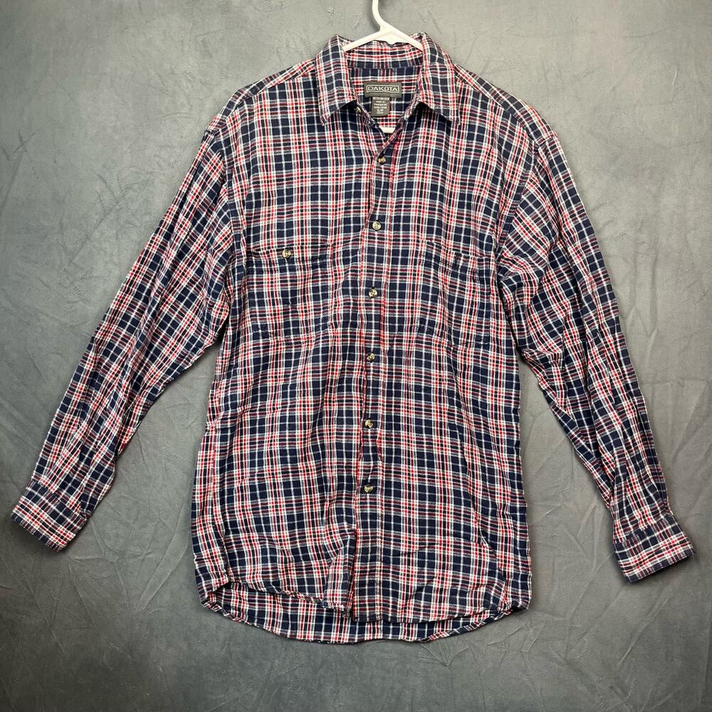 Dakota Brand Plaid Shirt Small Y2K Button Down Long Sleeve Chore Hunting Fishing